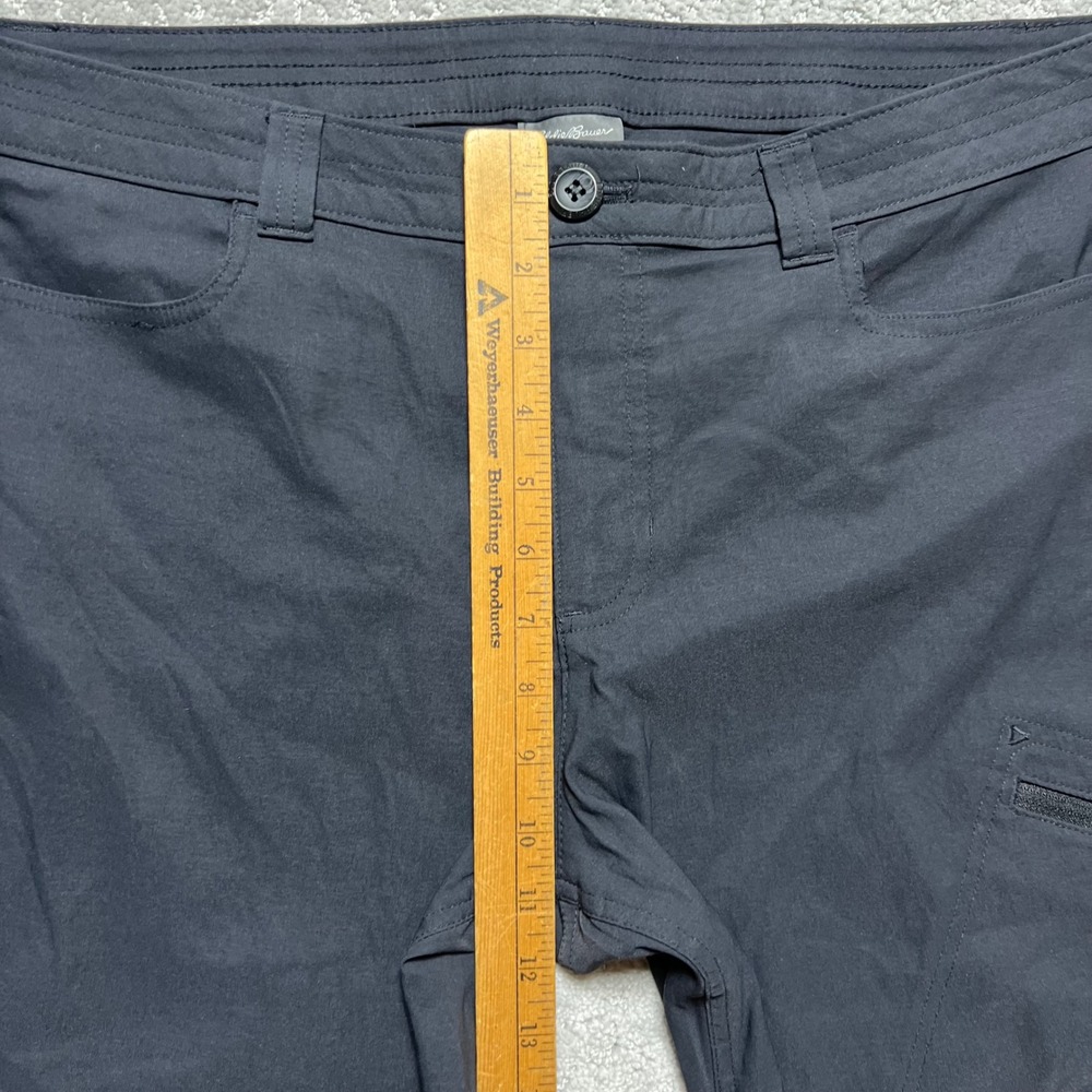 Eddie Bauer Guide Pro Capri Pants Womens 14 Black High Waist Hiking Outdoor - Picture 14 of 16